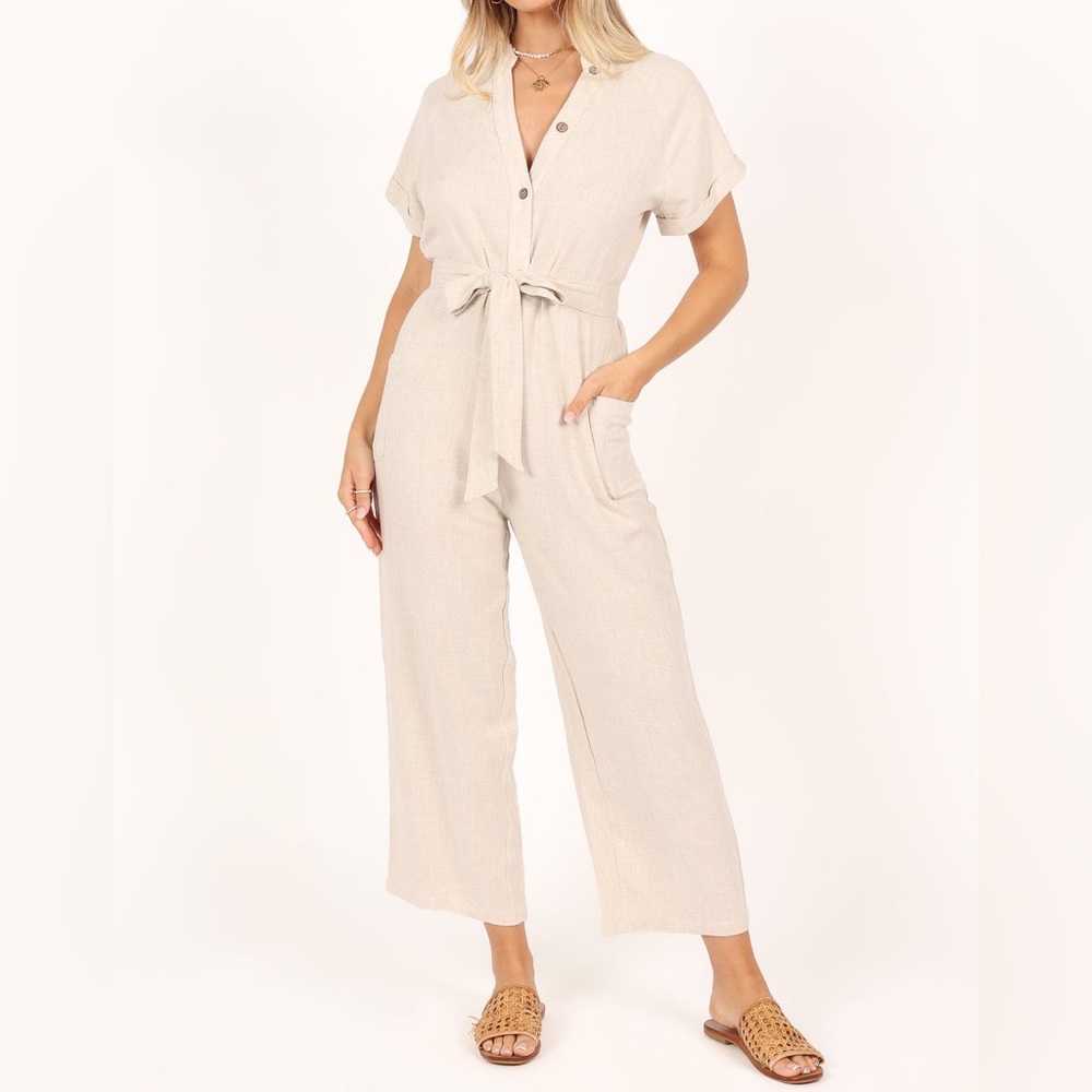 Petal & Pup Oat Linen Jumpsuit